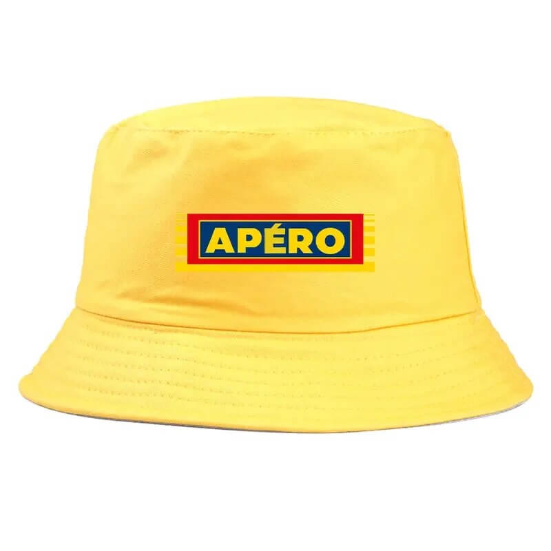 Bob Apéro® Original Ricard - Chapeau Pétanque Barbecue Pique-Nique Été (Blanc Jaune Bleu)