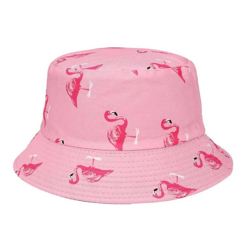 LOUJIN Chapeau Bob Motif Flamant Rose Et Oiseaux