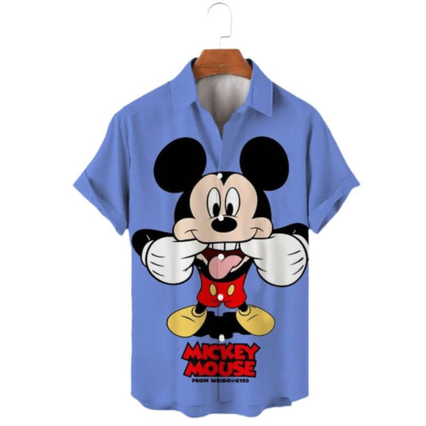 chemise-bleu-avec-mickey-qui-tire-la-langue