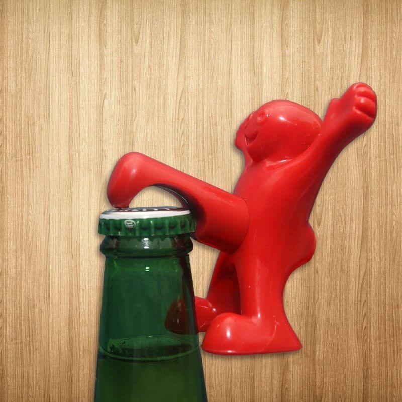 I-TOTAL Décapsuleur Drôle En Plastique - Modèle MAN WITH BOWTIE - Cadeau Original Et Fun Pour Fêtes
